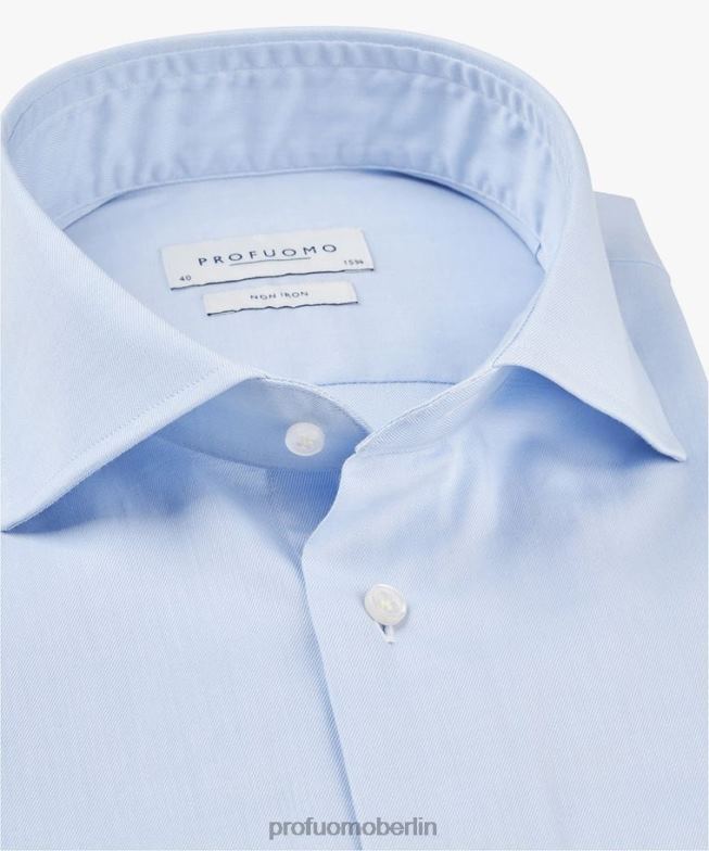 Kleidung de Profuomo Männer Hemd aus feinem Twill Blau BR442131