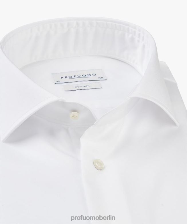 Kleidung de Profuomo Männer Hemd aus feinem Twill Weiß BR44280