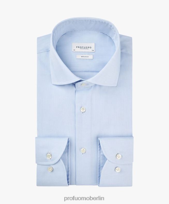 Kleidung de Profuomo Männer Hemd mit normaler Passform Blau BR44299