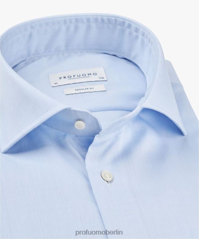 Kleidung de Profuomo Männer Hemd mit normaler Passform Blau BR44299