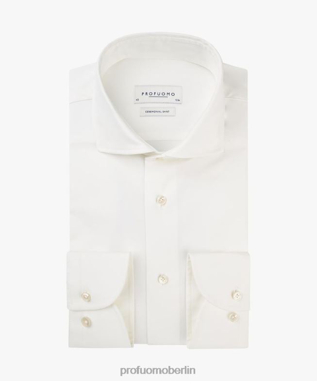 Kleidung de Profuomo Männer Hochzeitshemd cremefarben BR442120