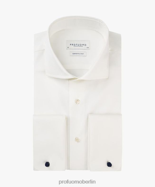 Kleidung de Profuomo Männer Hochzeitshemd cremefarben BR442123