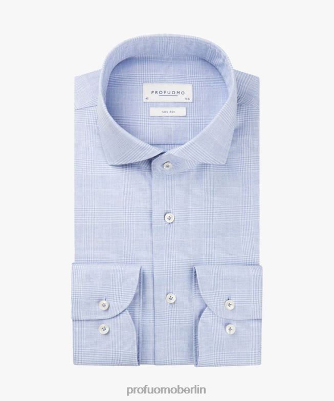 Kleidung de Profuomo Männer Karohemd Blau BR44266
