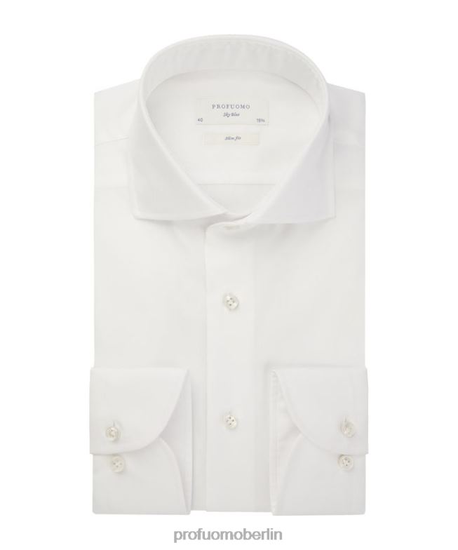 Kleidung de Profuomo Männer Oxford-Hemd Weiß BR44270