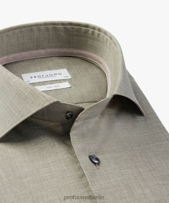 Kleidung de Profuomo Männer Popeline-Hemd Grün BR44229