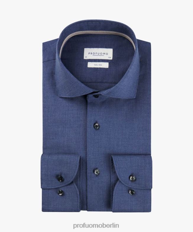 Kleidung de Profuomo Männer Popeline-Hemd Marine BR44252