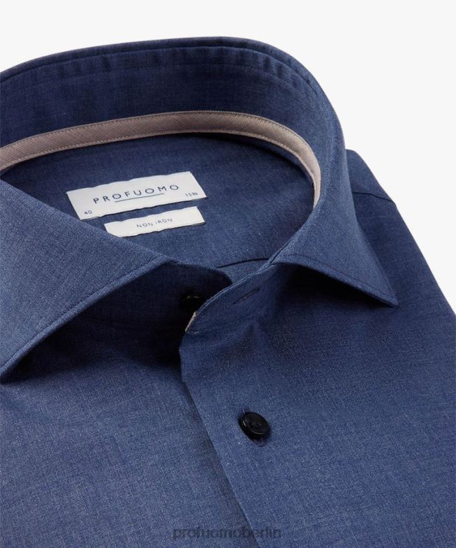 Kleidung de Profuomo Männer Popeline-Hemd Marine BR44252