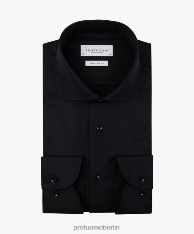 Kleidung de Profuomo Männer Royal Twill Nr. 6 Schwarz BR442116