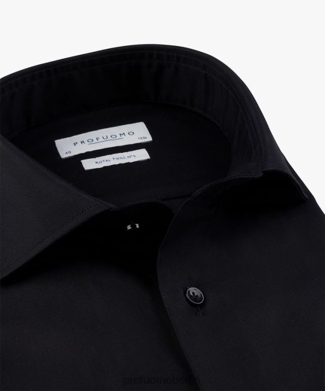 Kleidung de Profuomo Männer Royal Twill Nr. 6 Schwarz BR442116