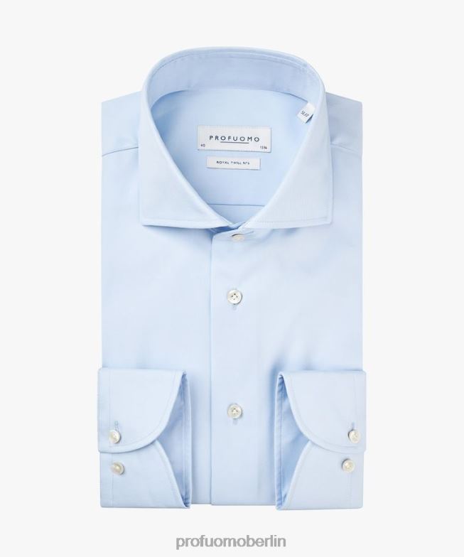 Kleidung de Profuomo Männer Royal Twill extra ls Blau BR442125