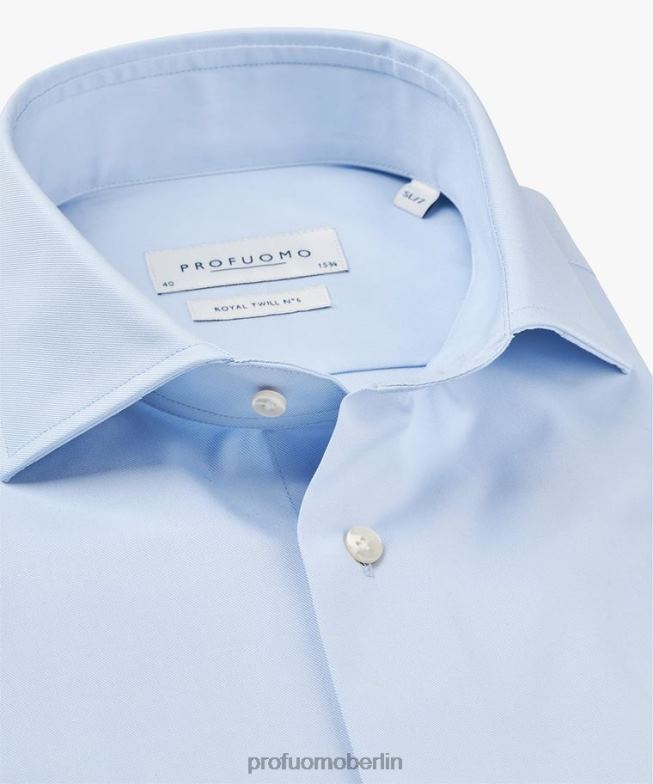 Kleidung de Profuomo Männer Royal Twill extra ls Blau BR442125