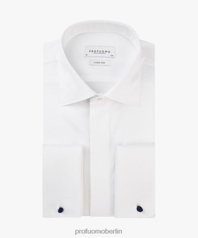 Kleidung de Profuomo Männer Smokinghemd Weiß BR442138