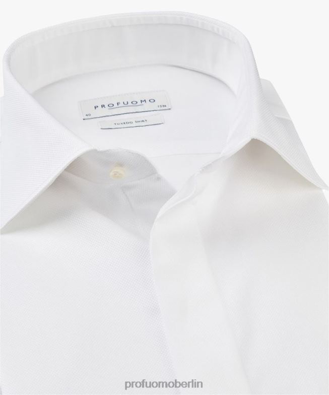 Kleidung de Profuomo Männer Smokinghemd Weiß BR442138