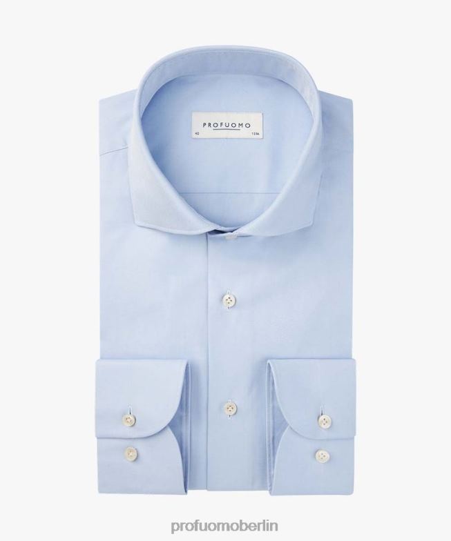 Kleidung de Profuomo Männer Supima-Shirt Blau BR442136