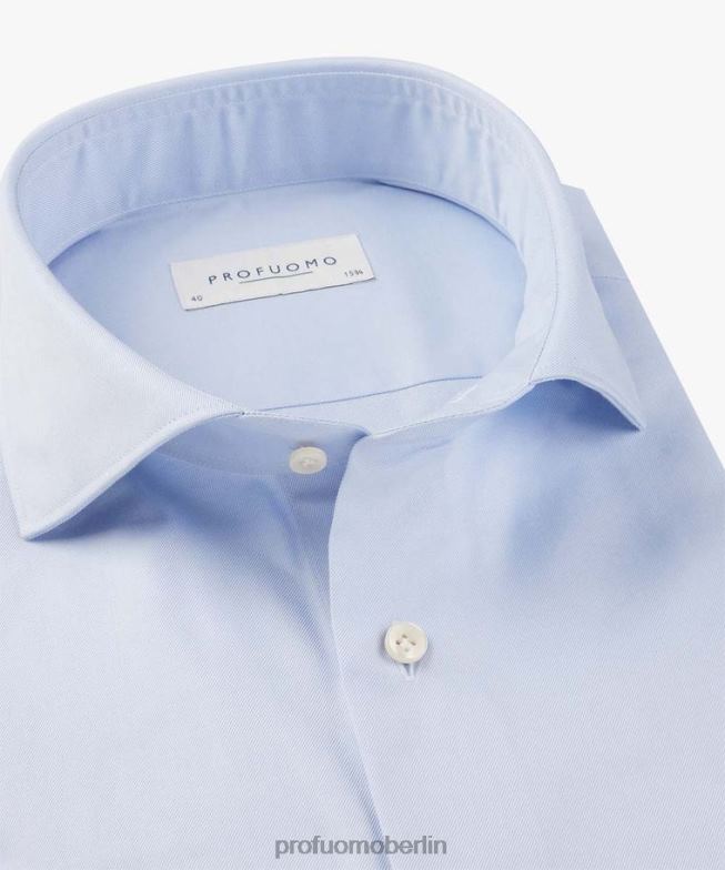 Kleidung de Profuomo Männer Supima-Shirt Blau BR442136