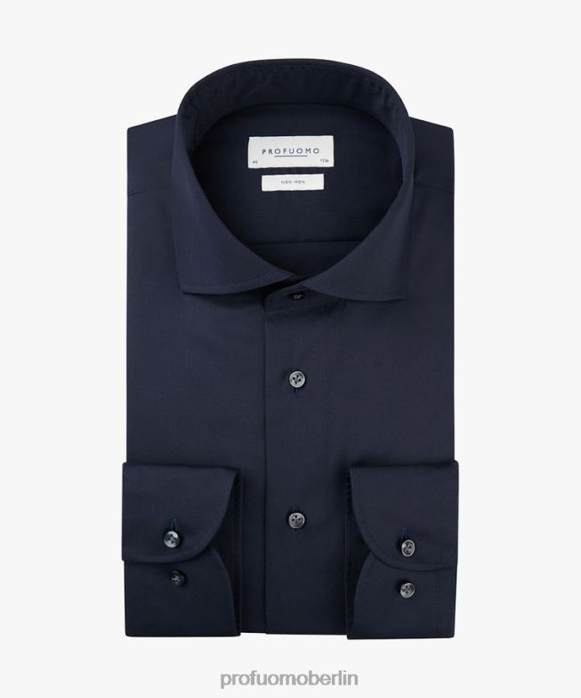 Kleidung de Profuomo Männer Twill-Hemd Marine BR442111