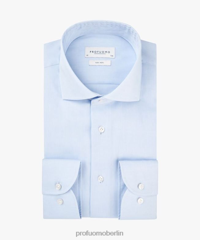 Kleidung de Profuomo Männer Twill-Hemd extra ls Blau BR442101