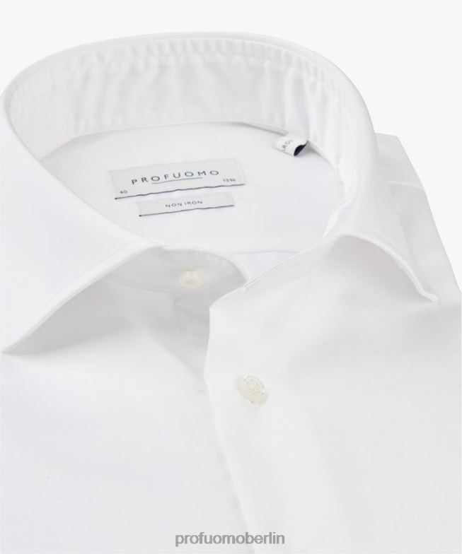 Kleidung de Profuomo Männer Twill-Hemd extra ls Weiß BR442100