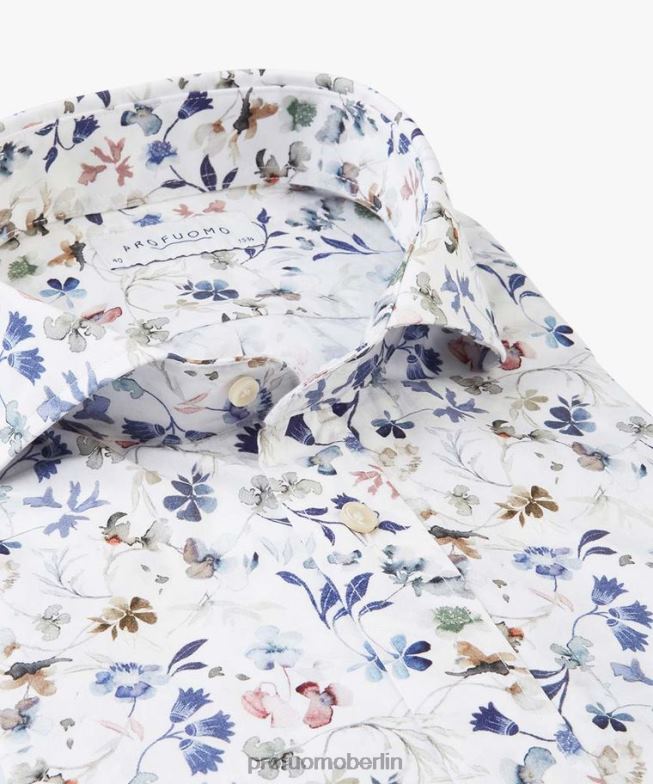 Kleidung de Profuomo Männer bedrucktes Hemd Blumen- BR442151