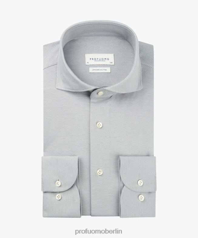 Kleidung de Profuomo Männer japanisches Strickhemd Grün BR4422