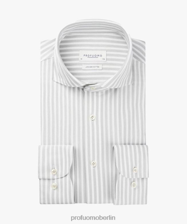 Kleidung de Profuomo Männer japanisches Strickhemd Grün BR44253