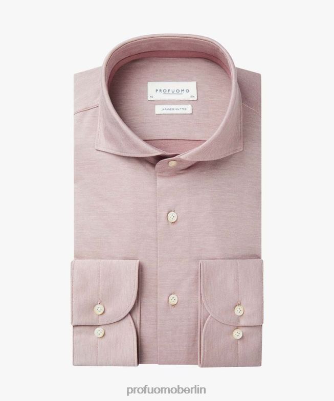 Kleidung de Profuomo Männer japanisches Strickhemd Rosa BR442158