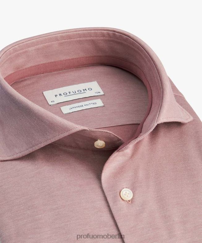 Kleidung de Profuomo Männer japanisches Strickhemd Rosa BR442158