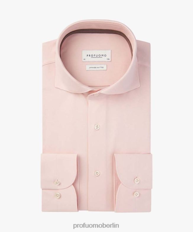 Kleidung de Profuomo Männer japanisches Strickhemd Rosa BR44221