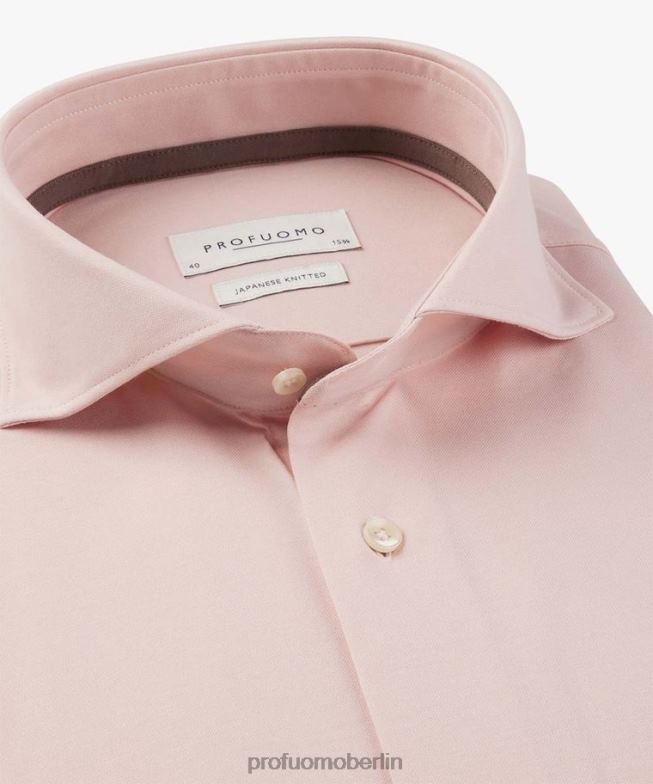 Kleidung de Profuomo Männer japanisches Strickhemd Rosa BR44221