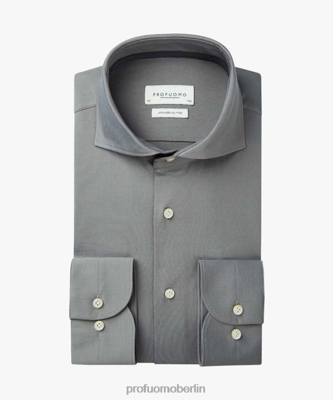 Kleidung de Profuomo Männer japanisches Strickhemd grau BR442156