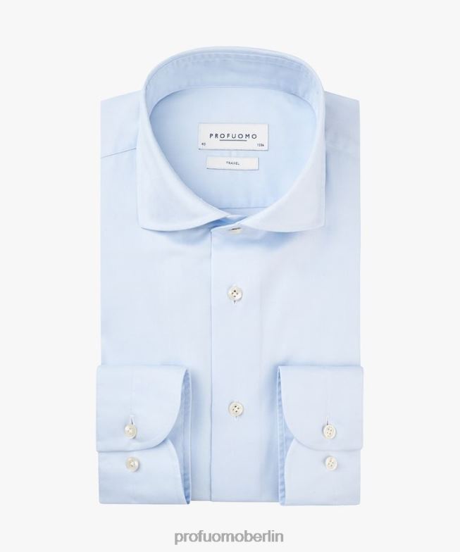 Kleidung de Profuomo Männer Das ultimative Travelshirt-Extra-Ls Blau BR442118