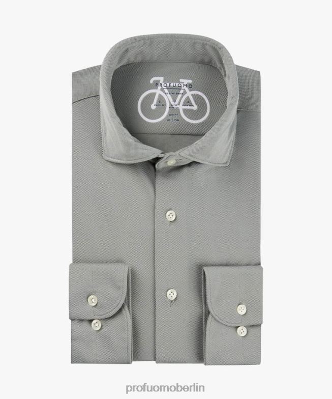 Kleidung de Profuomo Männer Gestricktes Tech-Shirt Grün BR44263