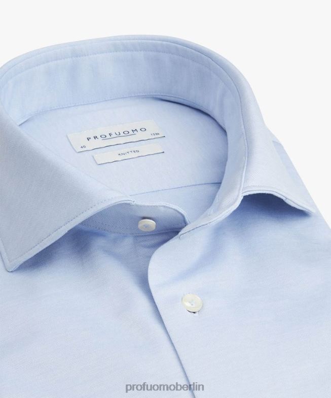 Kleidung de Profuomo Männer Single-Jersey-Shirt Blau BR44291