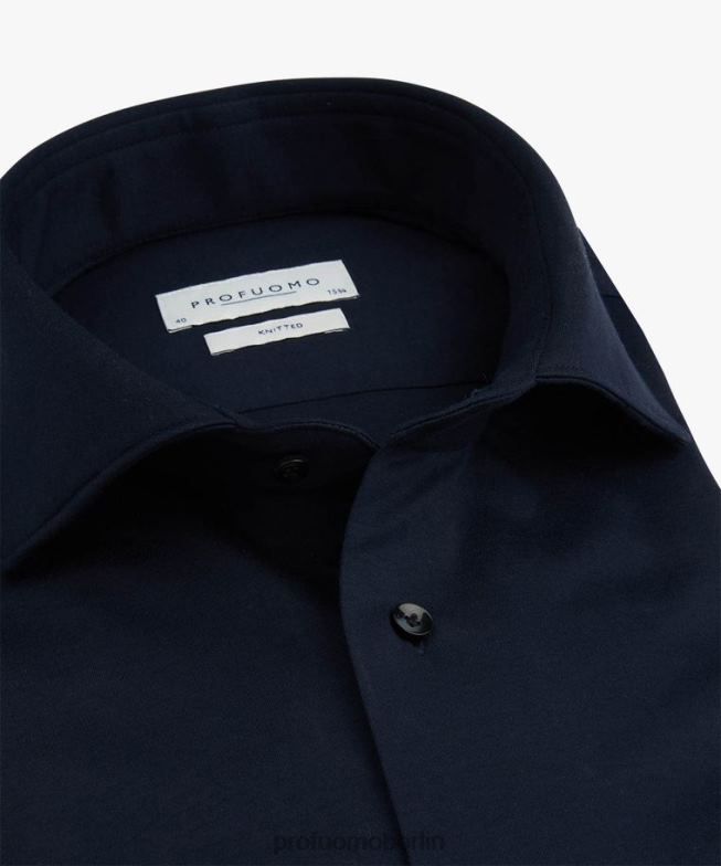 Kleidung de Profuomo Männer Single-Jersey-Shirt Marine BR44290