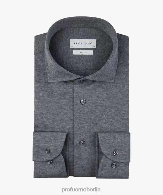 Kleidung de Profuomo Männer Single-Jersey-Strickshirt grau BR44227