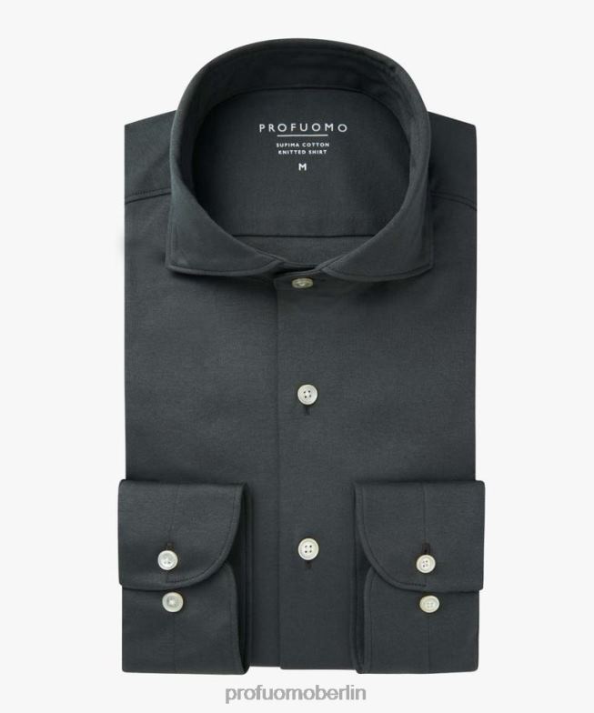 Kleidung de Profuomo Männer Supima-Strickshirt Grün BR442145