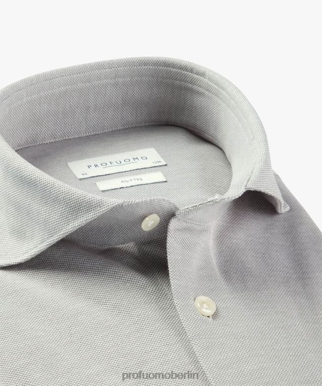 Kleidung de Profuomo Männer gestricktes Hemd Grün BR44223