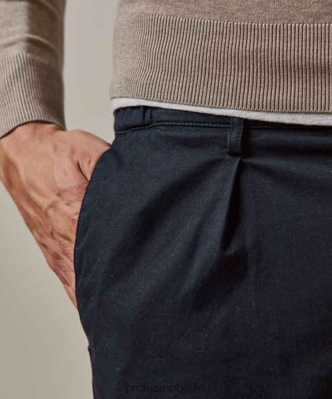 Kleidung de Profuomo Männer Chino mit entspannter Passform Marine BR442327