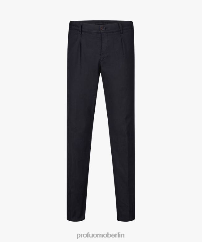 Kleidung de Profuomo Männer Chino mit entspannter Passform Marine BR442327