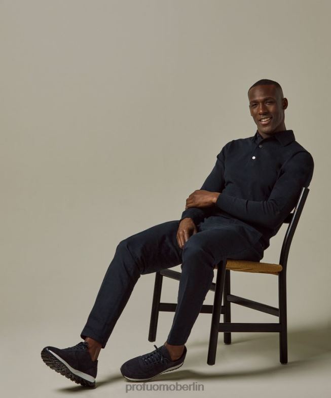 Kleidung de Profuomo Männer Lässige Chinohose mit moderner Passform Marine BR442335