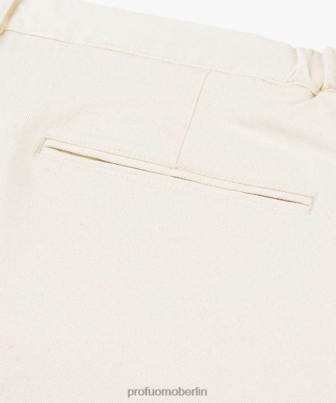Kleidung de Profuomo Männer Lässige Chinohose mit moderner Passform cremefarben BR442336
