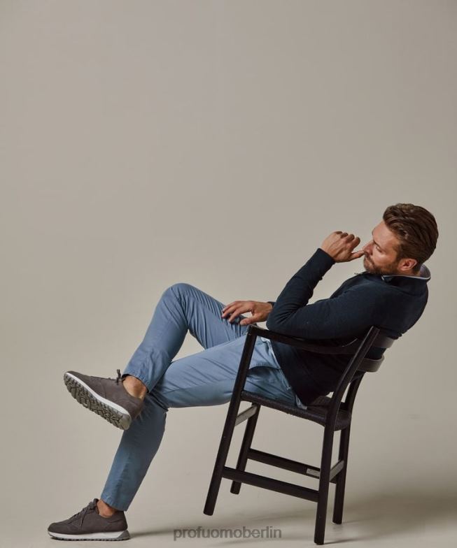 Kleidung de Profuomo Männer Sportcord-Chino Blau BR442339