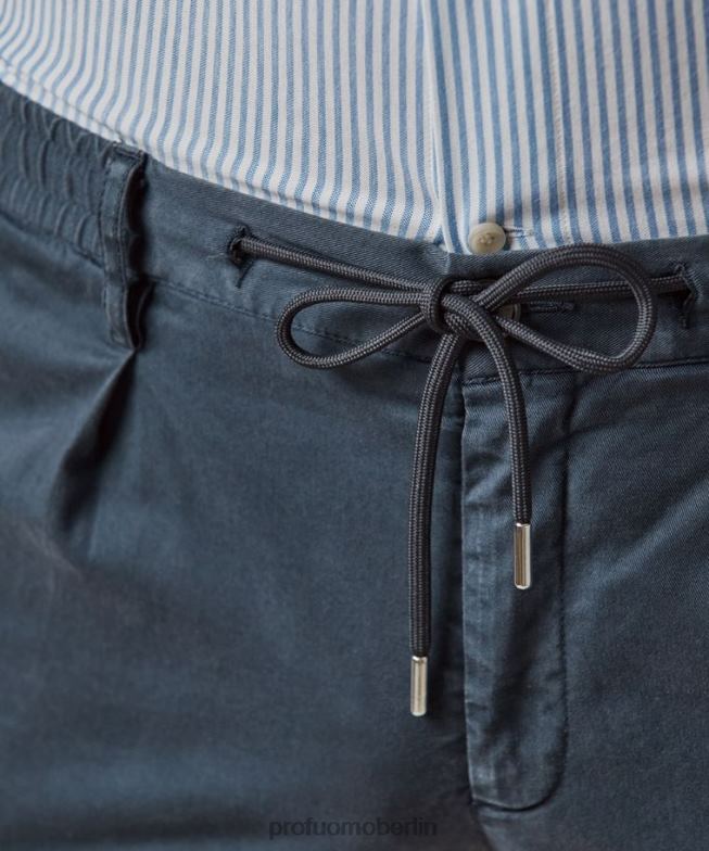 Kleidung de Profuomo Männer Sportcord-Chino Mittelblau BR442328