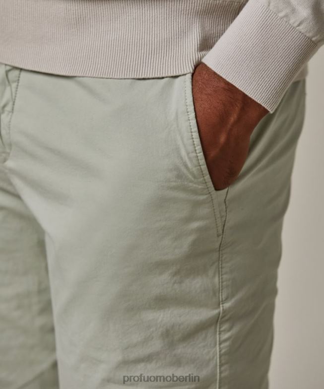 Kleidung de Profuomo Männer Stückgefärbte Chinohose Grün BR442322