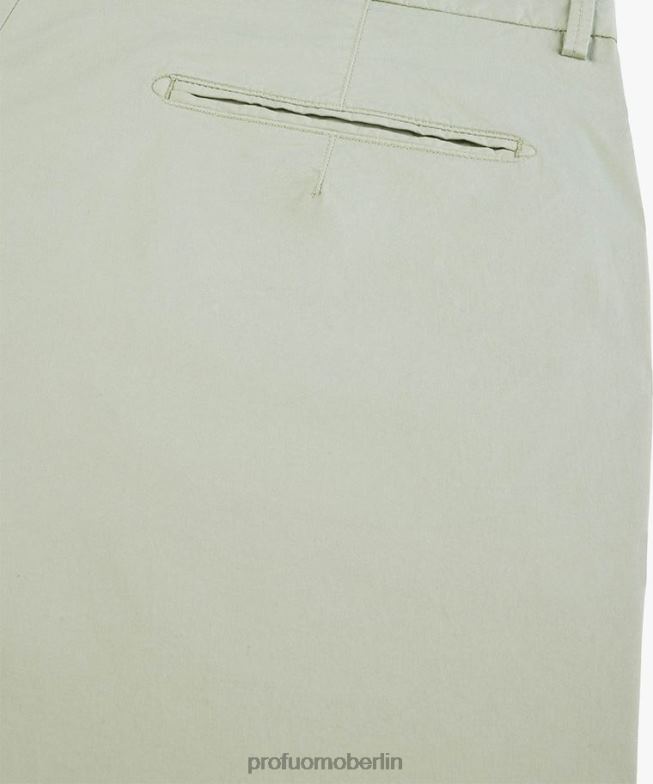 Kleidung de Profuomo Männer Stückgefärbte Chinohose Grün BR442322