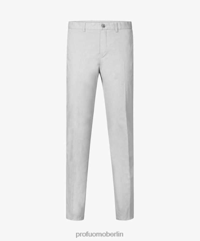 Kleidung de Profuomo Männer Stückgefärbte Chinohose grau BR442326