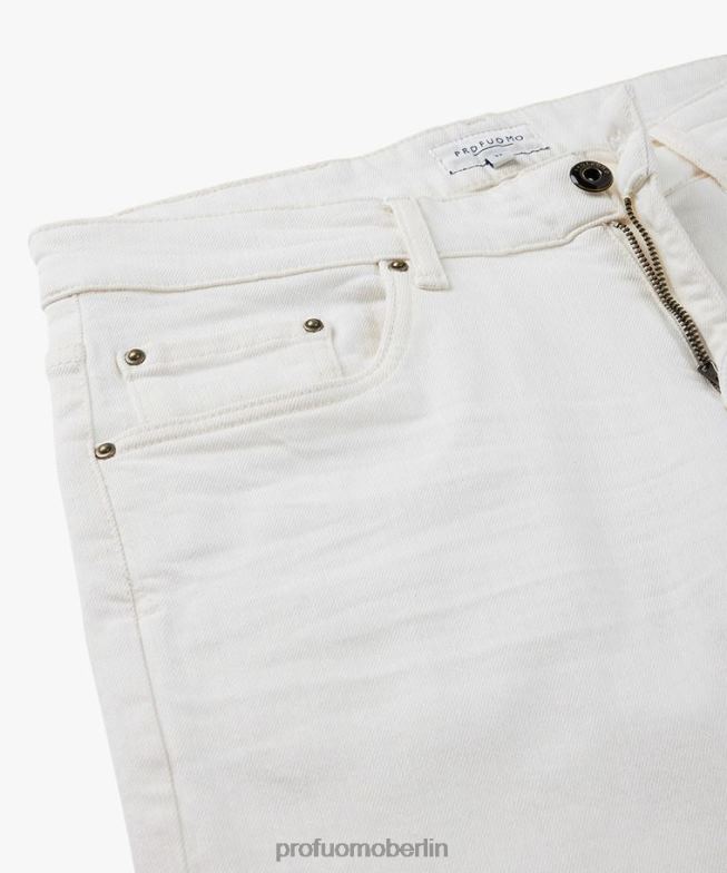 Kleidung de Profuomo Männer Detox-Denim cremefarben BR442344