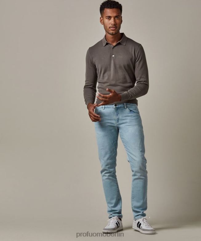 Kleidung de Profuomo Männer Detox-Denim hellblau BR442317