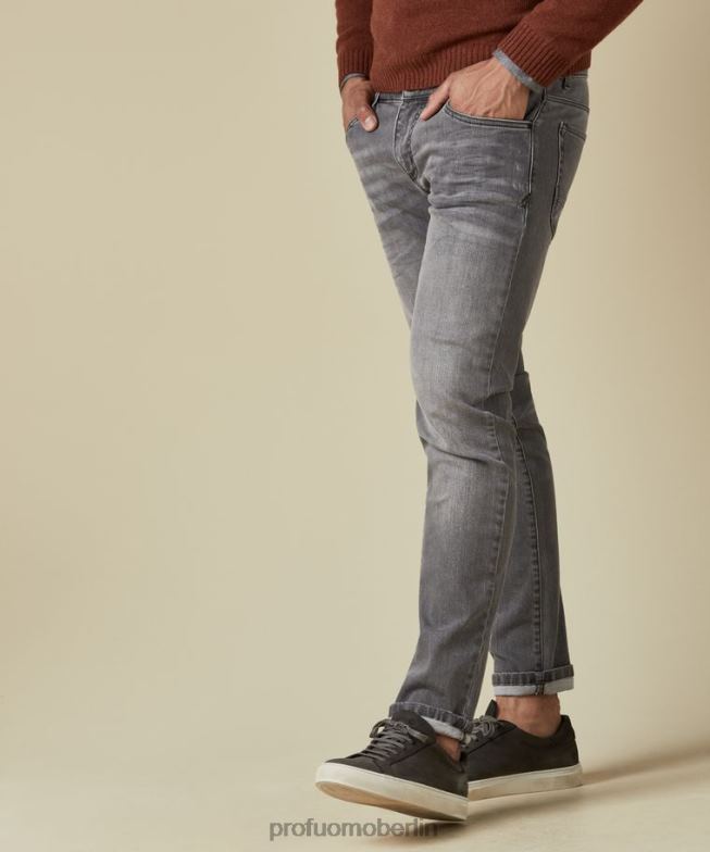 Kleidung de Profuomo Männer Grijze Detox-Denim grau BR442346