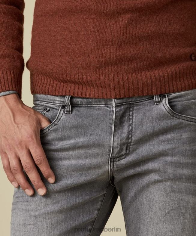 Kleidung de Profuomo Männer Grijze Detox-Denim grau BR442346